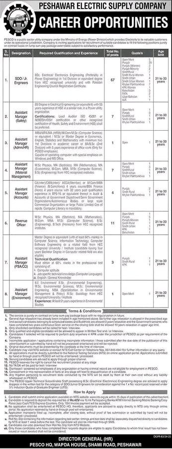 Assistant Manager Technical Engineering Jobs 2025 β PESCO/CO β Apply Online"
