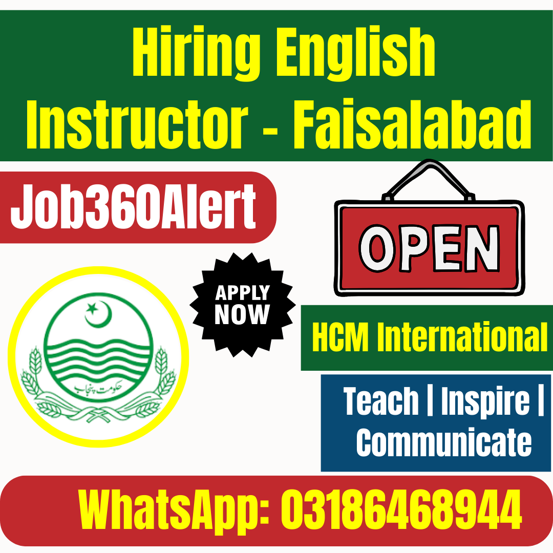 English Language Instructor Job at HCM International Faisalabad – 2025