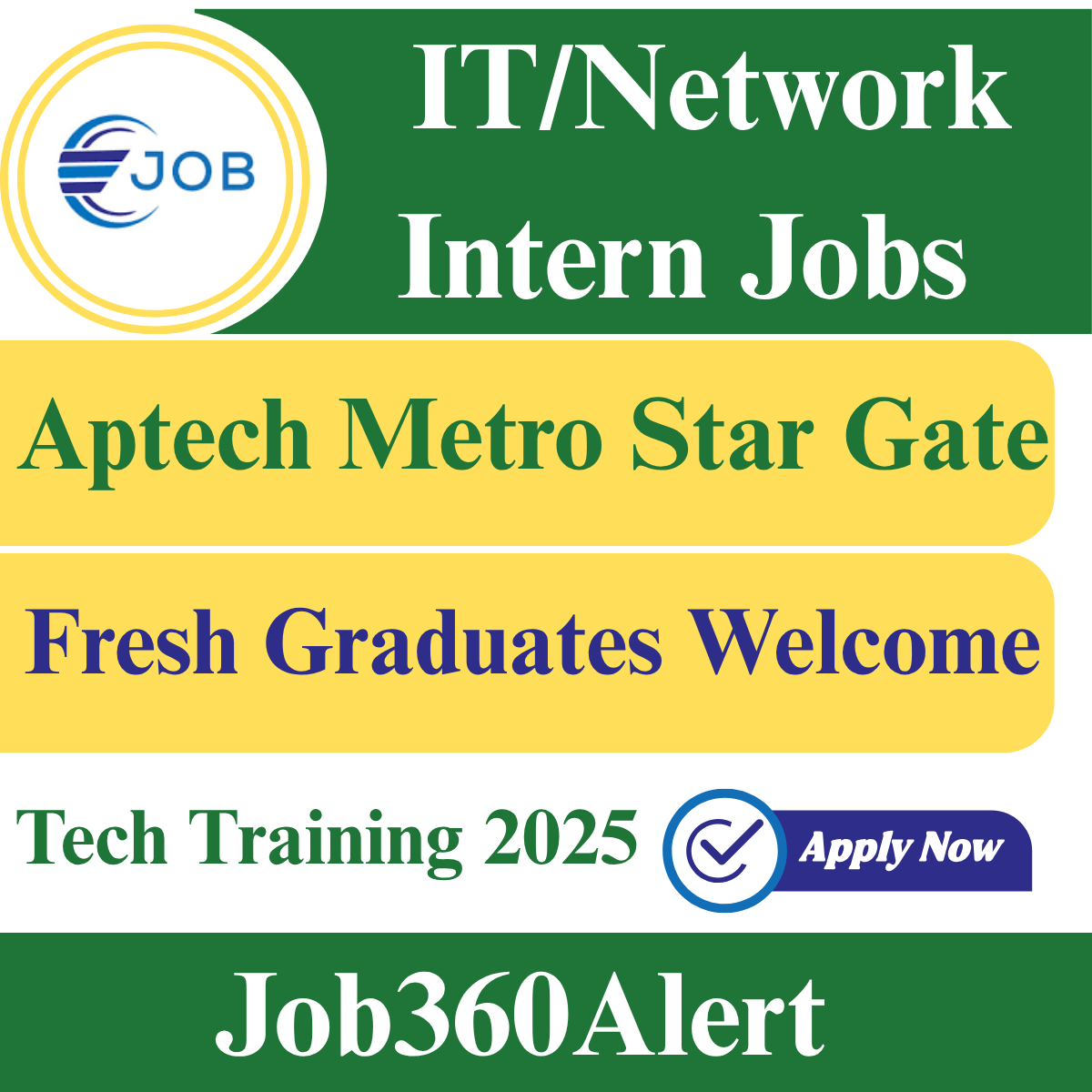 IT Network Intern Jobs 2025 – Aptech Metro Star Gate Karachi for Fresh Graduates
