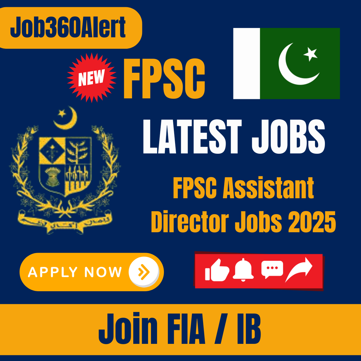 FPSC Assistant Director Jobs 2025 – Join FIA or IB via Federal Public Service Commission