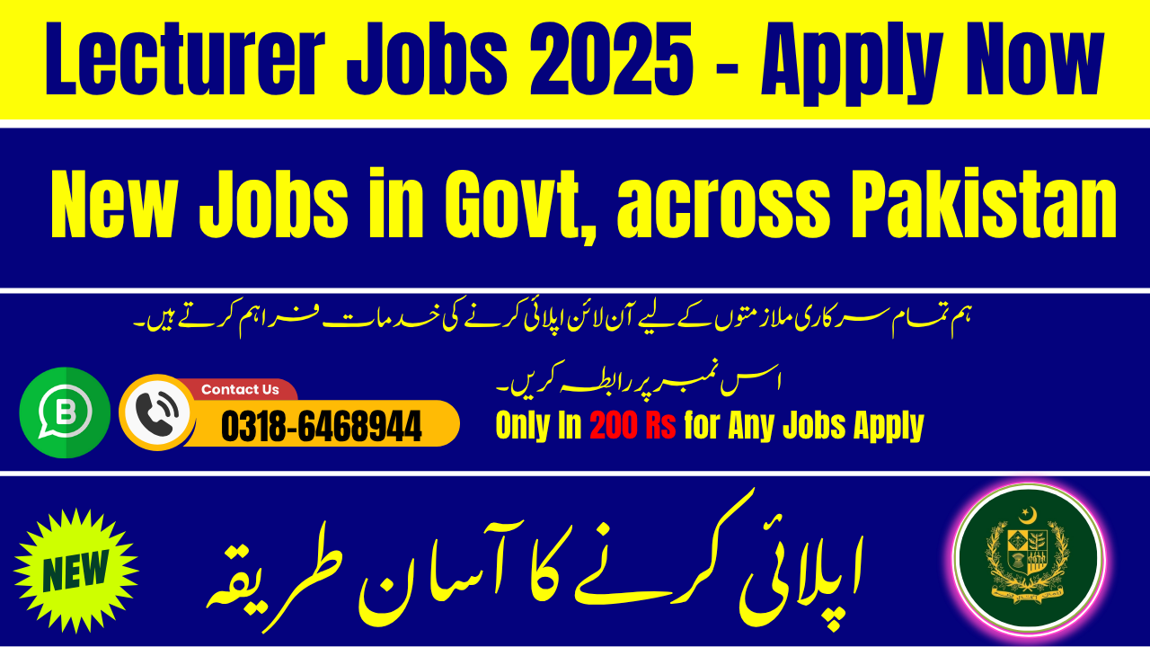 Lecturer Jobs 2025 – Apply Online for FPSC Teaching Positions in Federal Colleges
