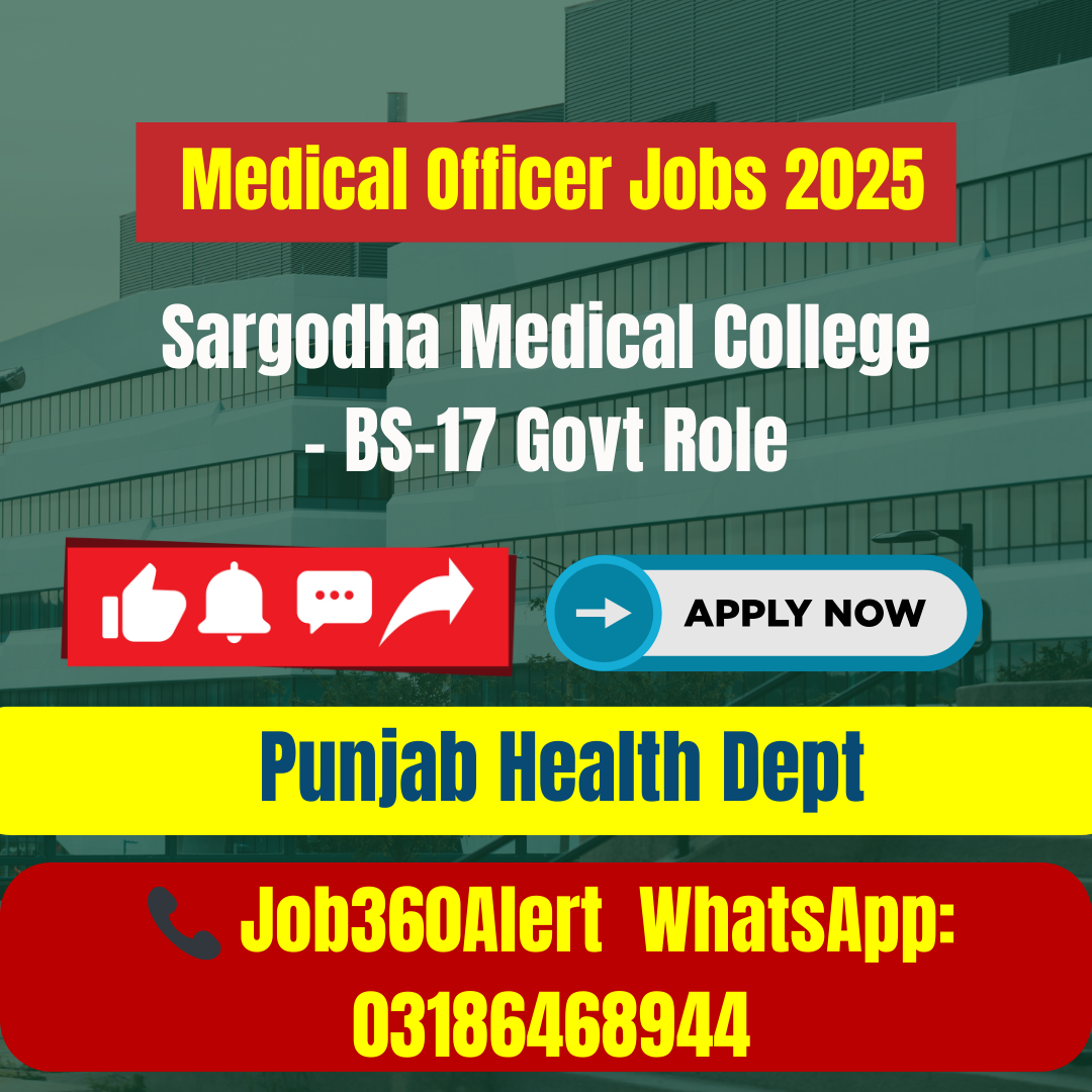 Medical Officer BS-17 Jobs 2025 – Apply for Government Healthcare Positions in Punjab