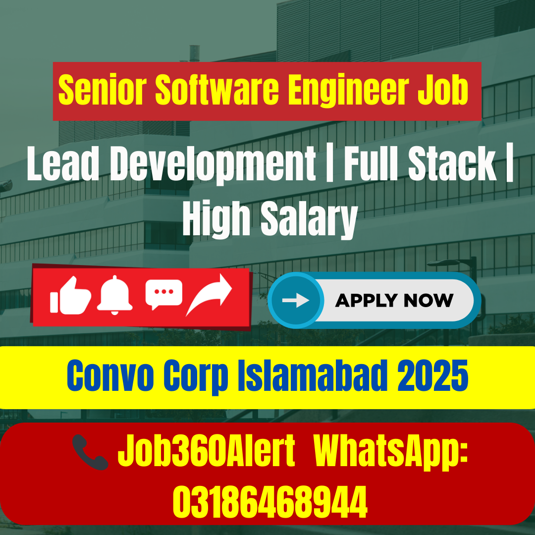 Senior Software Engineer Job 2025 at Convo Corp Islamabad – Lead Scalable Tech Development