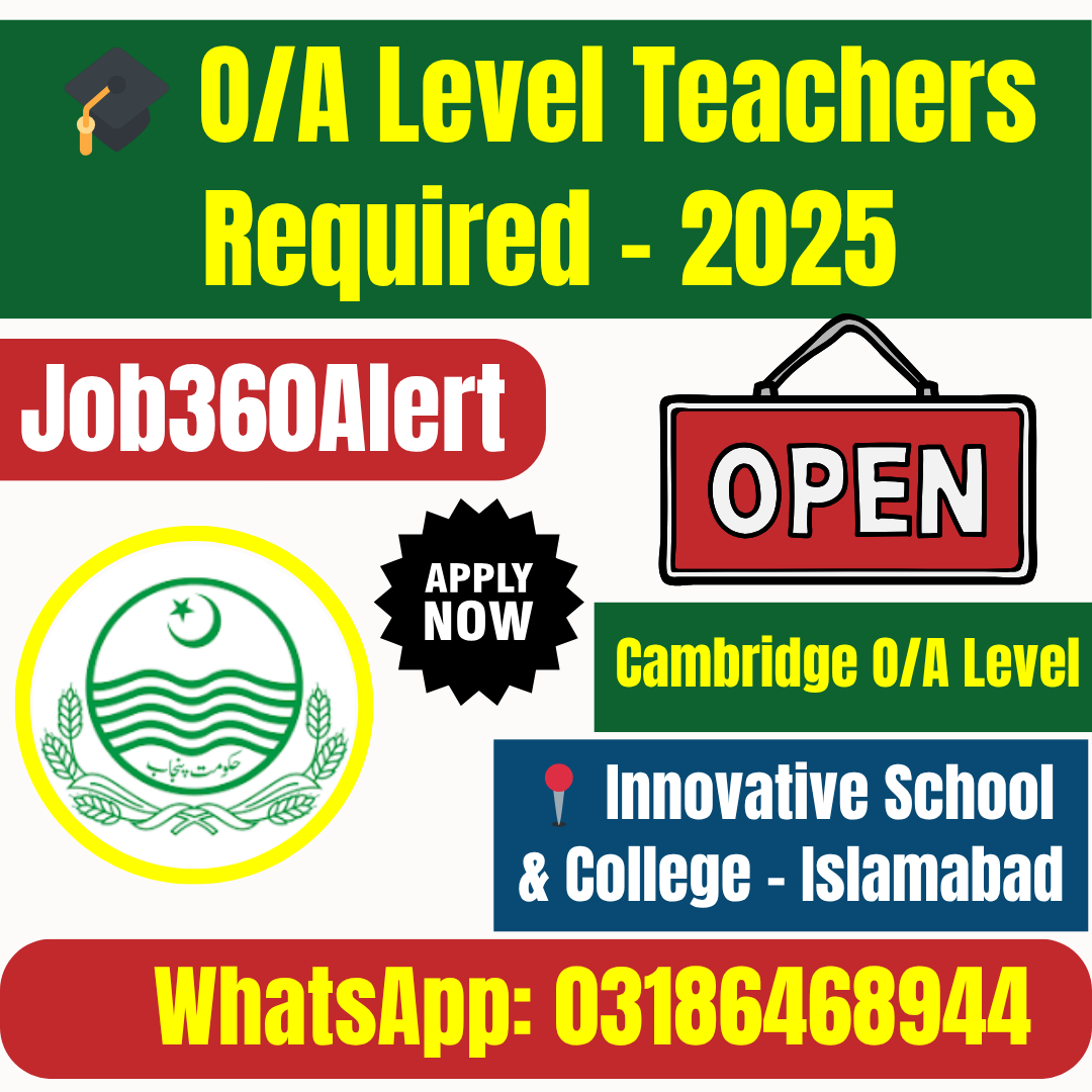 Innovative School Islamabad O/A Level Teaching Jobs 2025 – Apply Now