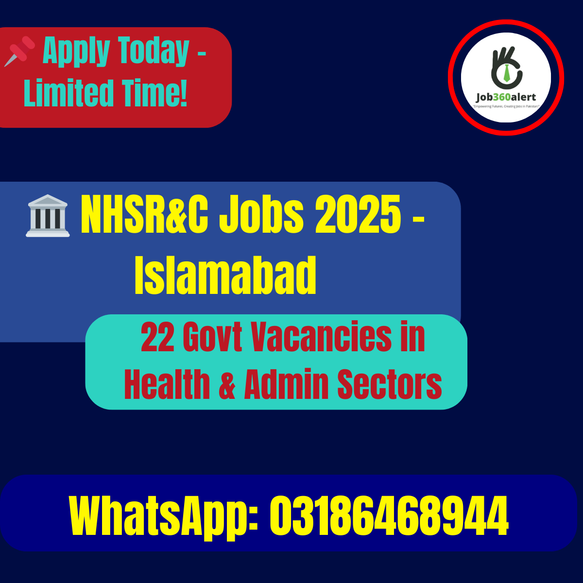 NHSRC Jobs 2025 – Ministry of National Health Services Islamabad Vacancies