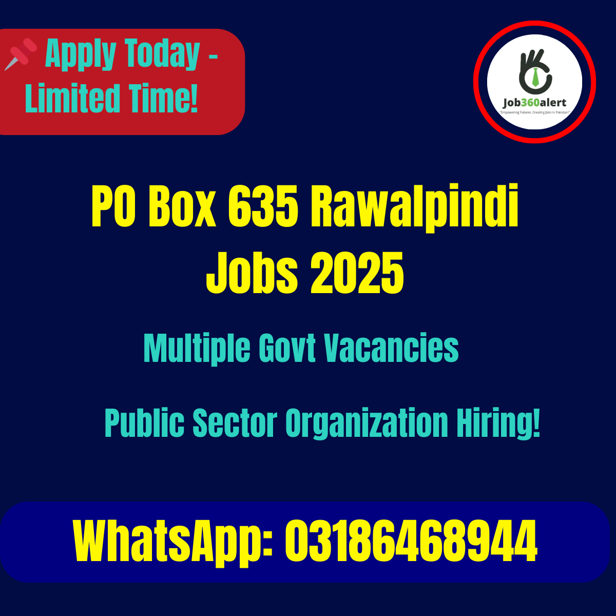 PO Box 635 Rawalpindi Jobs 2025 – Apply Online for Government Vacancies