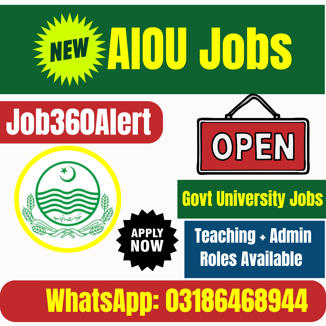 Allama Iqbal Open University AIOU Jobs 2025 Islamabad – Teaching & Admin Careers