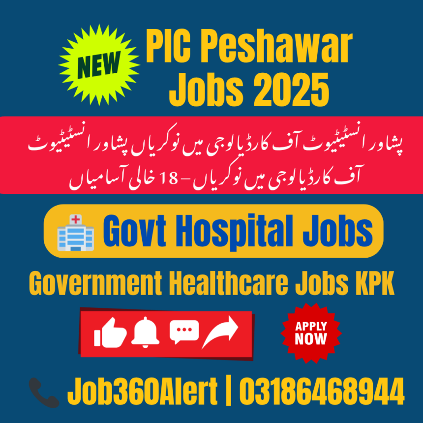 PIC Peshawar Jobs 2025 – Apply for Medical & Support Staff Vacancies