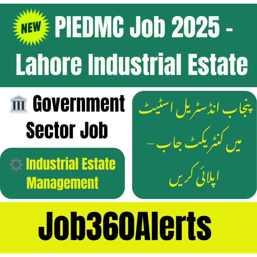 Punjab Industrial Estate Development & Management Company PIEDMC Job 2025 – Apply Now