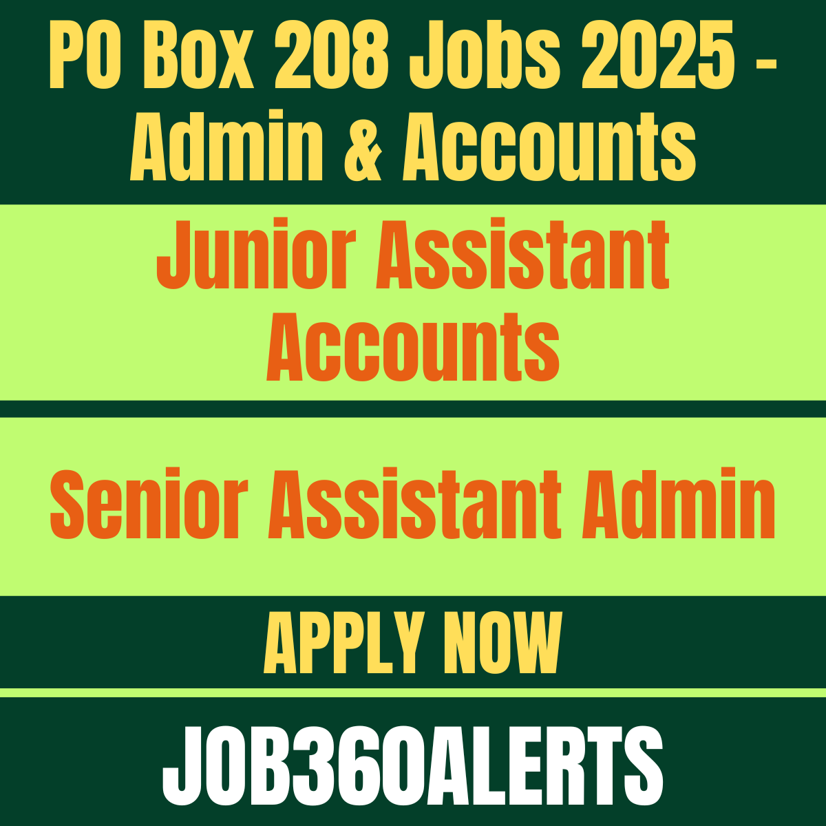PO Box 208 Jobs 2025 – Senior Assistant Admin and Junior Assistant Accounts