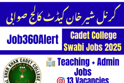 Karnal Sher Khan Cadet College Swabi Jobs 2025 – Teaching and Admin Vacancies