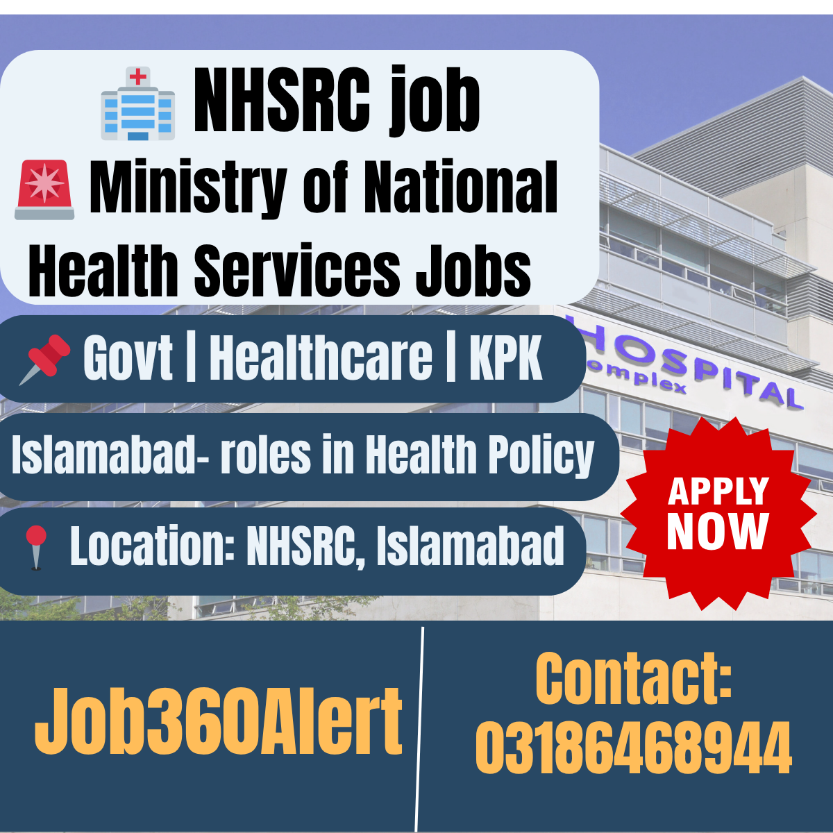 Ministry of National Health Services Jobs 2025 – Apply for NHSRC Posts