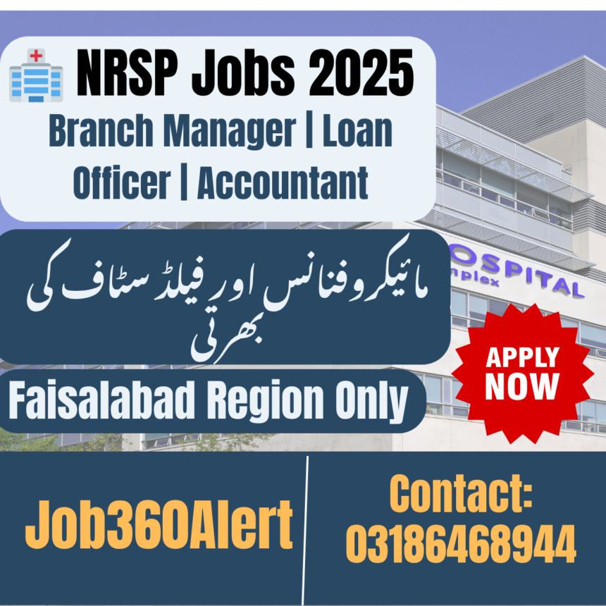 “NRSP Faisalabad office building with staff managing community development programs”