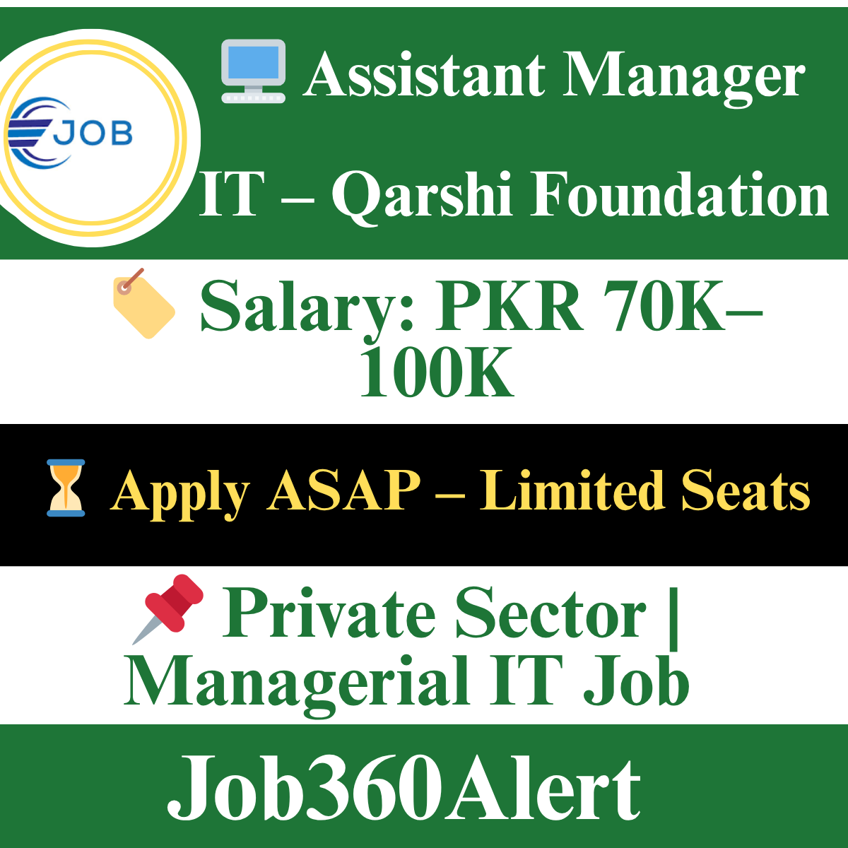 Assistant Manager IT Job 2025 at Qarshi Foundation – Apply Online