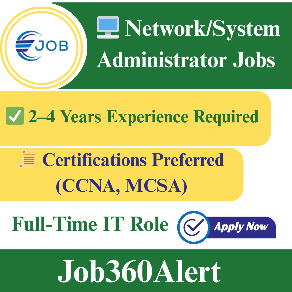 Network/System Administrator Jobs 2025 at Acgile