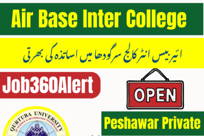 Air Base Inter College Mushaf Sargodha teaching jobs 2025 – Apply Now