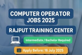 Rajput Training Center Computer Operator job 2025 – Apply Now