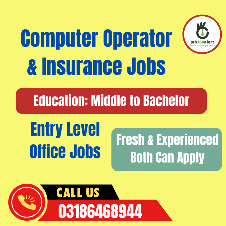 Private firm in Islamabad hiring computer operators and insurance agents 2025