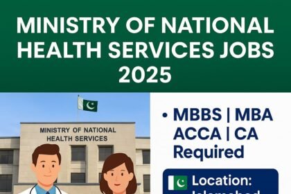 Ministry of National Health Services Regulations Pakistan job openings 2025