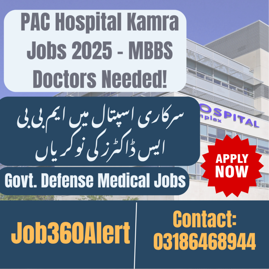 PAC Hospital Kamra hiring MBBS doctors and medical staff 2025