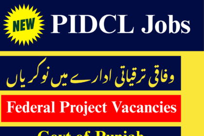 PIDCL Pakistan Infrastructure Development Company hiring jobs 2025 – Apply online