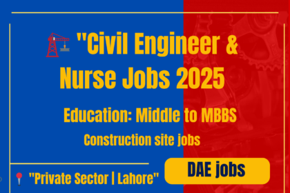 Civil engineer and nurse jobs 2025 in Lahore – apply now in private company
