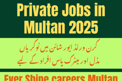 Kiran World Ever Shine Multan hiring support staff for 2025