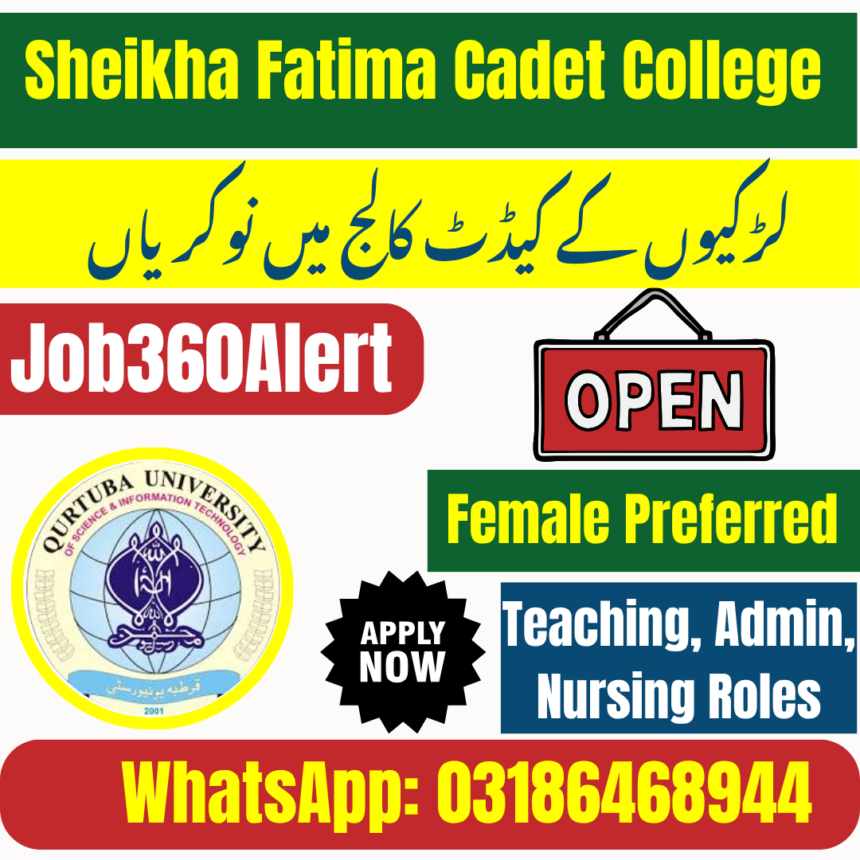 Sheikha Fatima Bint Mubarak Girls Cadet College job opportunities 2025