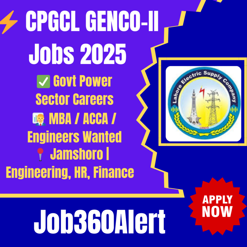 Central Power Generation Company Limited CPGCL job openings 2025 in engineering and finance
