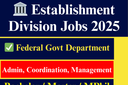 Establishment Division Islamabad jobs 2025 for management and admin professionals