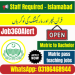 Quran teacher and marketing staff jobs 2025 in Islamabad – private hiring open