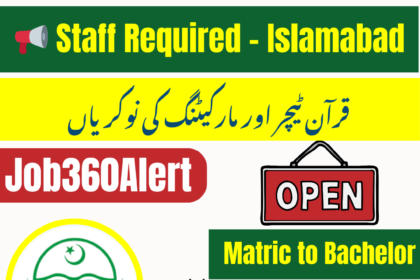Quran teacher and marketing staff jobs 2025 in Islamabad – private hiring open